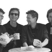 Auguszt Bario Band drinking tea